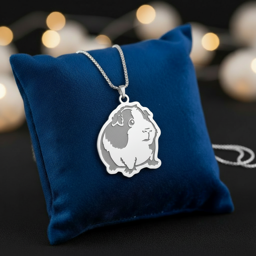 Herzensstück – 🐹 Meerschweinchen Halskette „Lovely Meeri“ 💛 in Gold oder Silber | Luxusschweine
