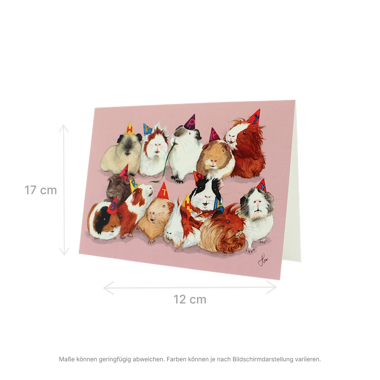 🎂„Happy Birthday“ – Geburtstagskarte mit Meerschweinchen