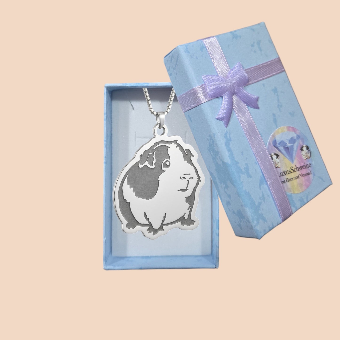 Herzensstück – 🐹 Meerschweinchen Halskette „Lovely Meeri“ 💛 in Gold oder Silber | Luxusschweine