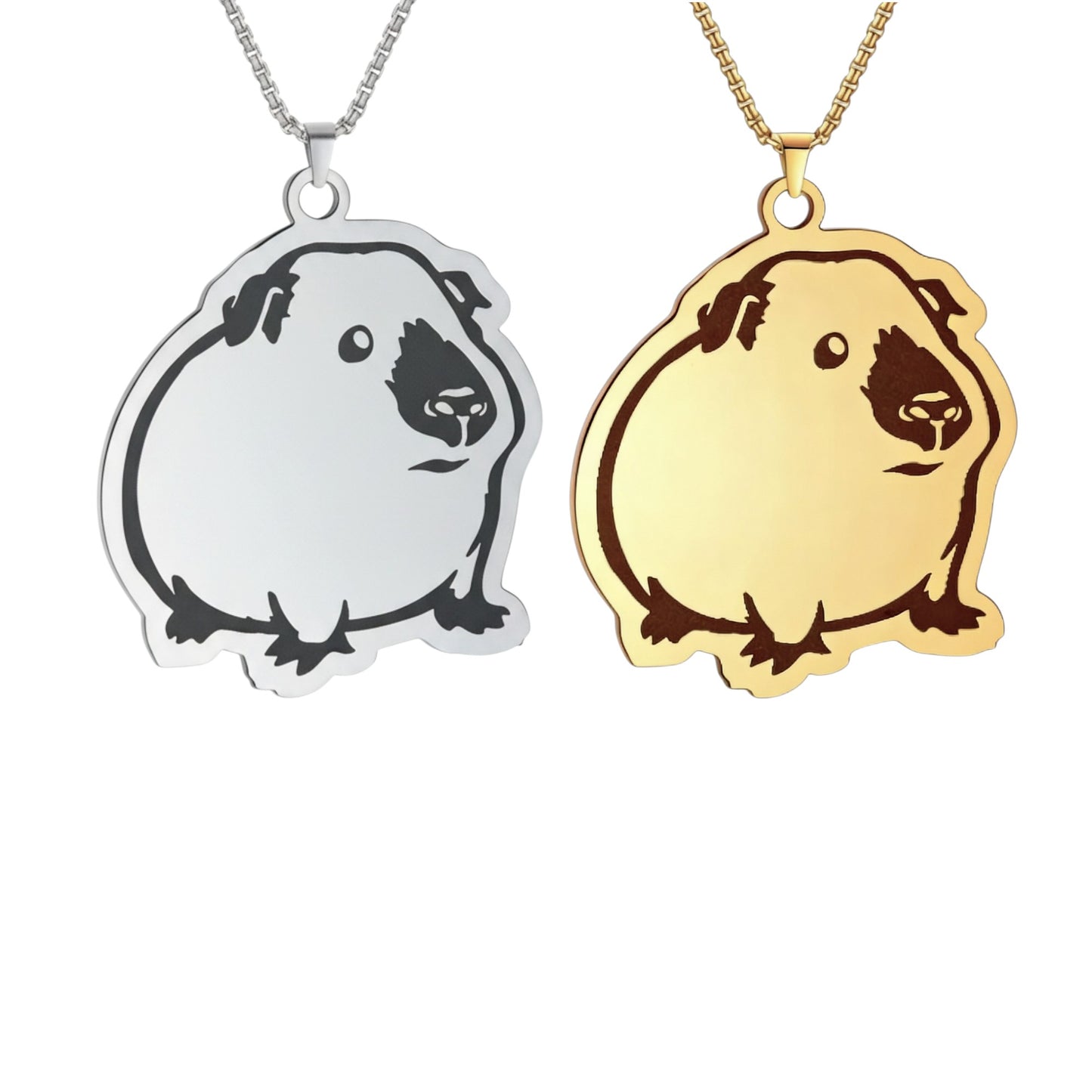 Herzensstück – 🐹Meerschweinchen Halskette „Classic Meeri“ ✨ in Gold oder Silber | Luxusschweine