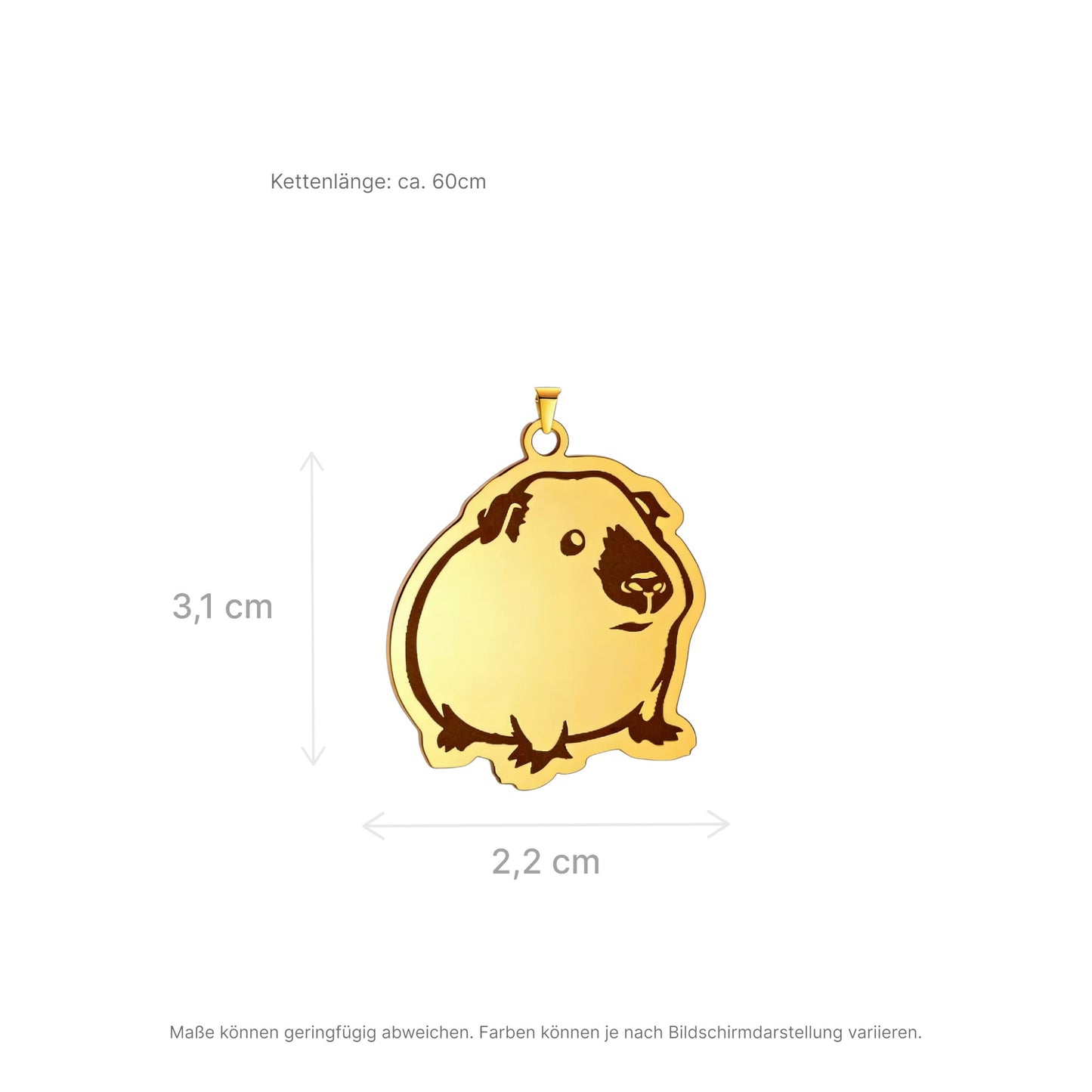 Herzensstück – 🐹Meerschweinchen Halskette „Classic Meeri“ ✨ in Gold oder Silber | Luxusschweine
