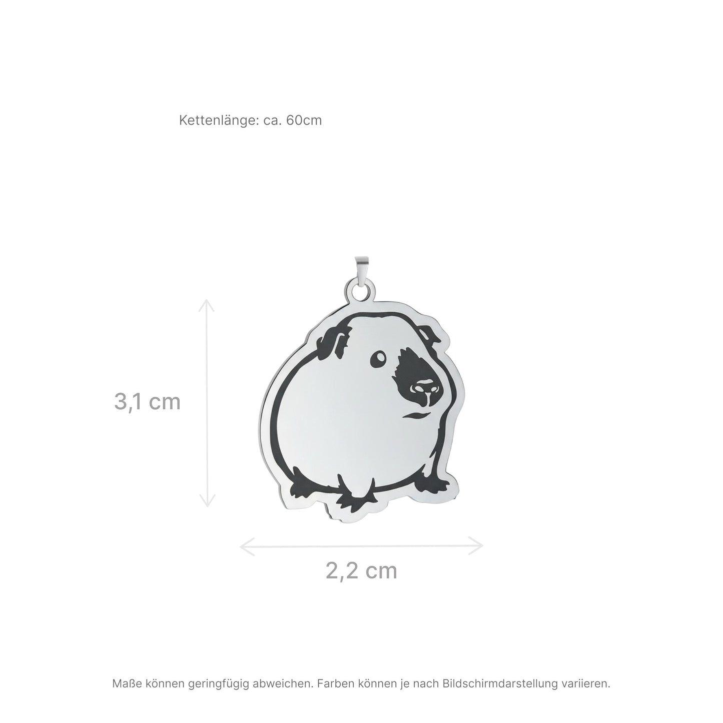 Herzensstück – 🐹Meerschweinchen Halskette „Classic Meeri“ ✨ in Gold oder Silber | Luxusschweine