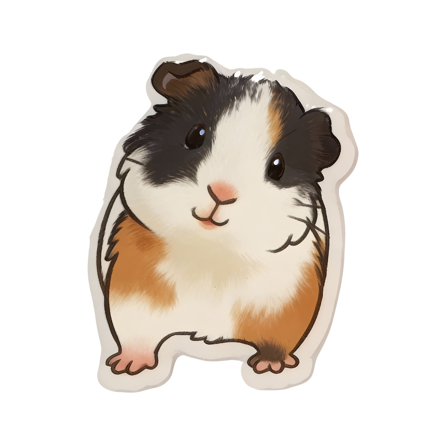 Herzensstück – 🐹Ohrstecker mit Comic Meerschweinchen-Motiv | Luxusschweine