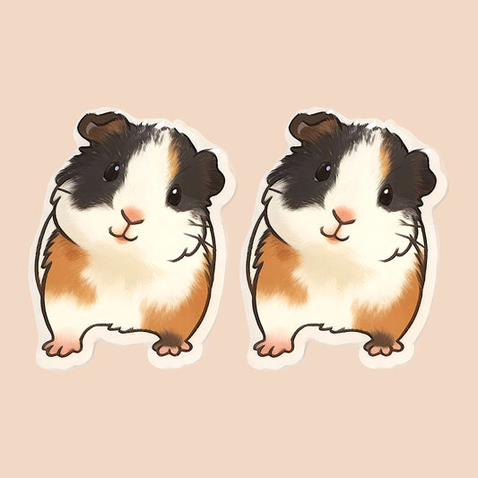 Herzensstück – 🐹Ohrstecker mit Comic Meerschweinchen-Motiv | Luxusschweine
