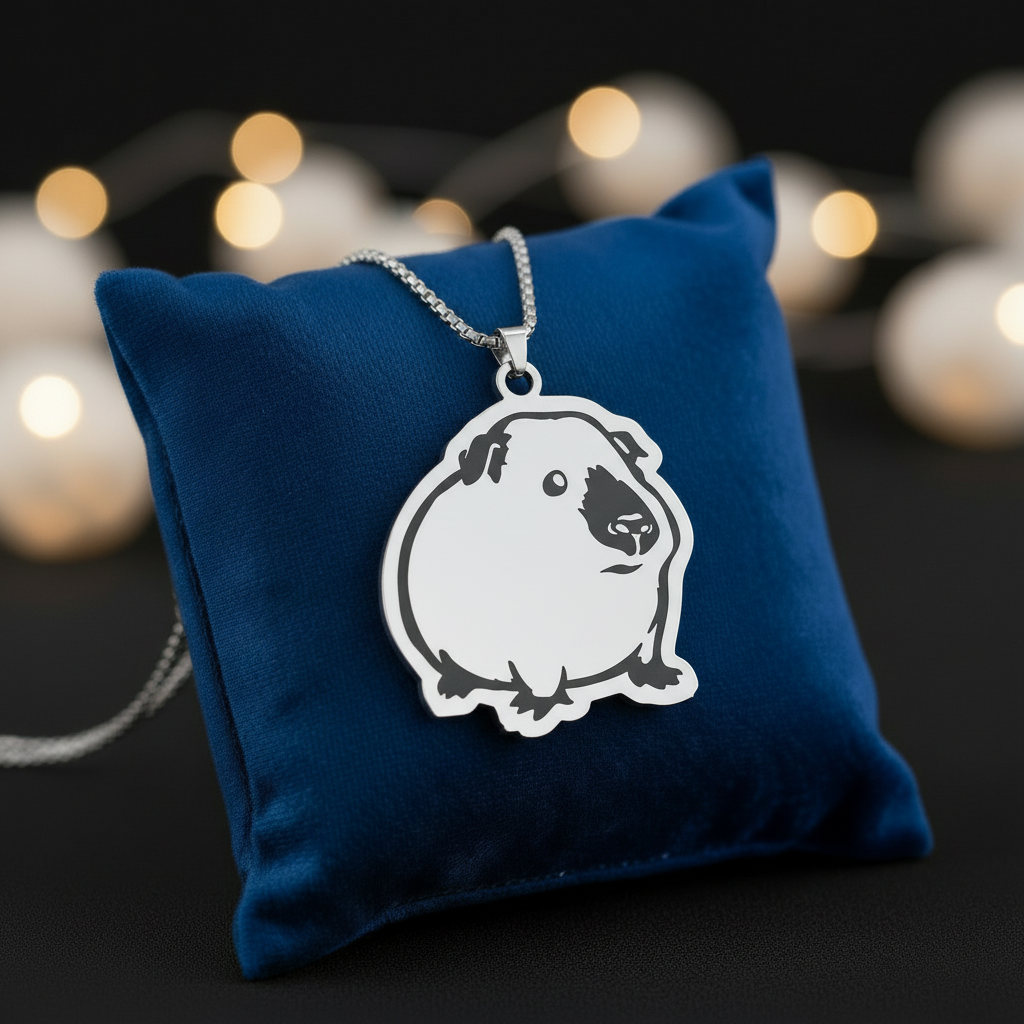 Herzensstück – 🐹Meerschweinchen Halskette „Classic Meeri“ ✨ in Gold oder Silber | Luxusschweine