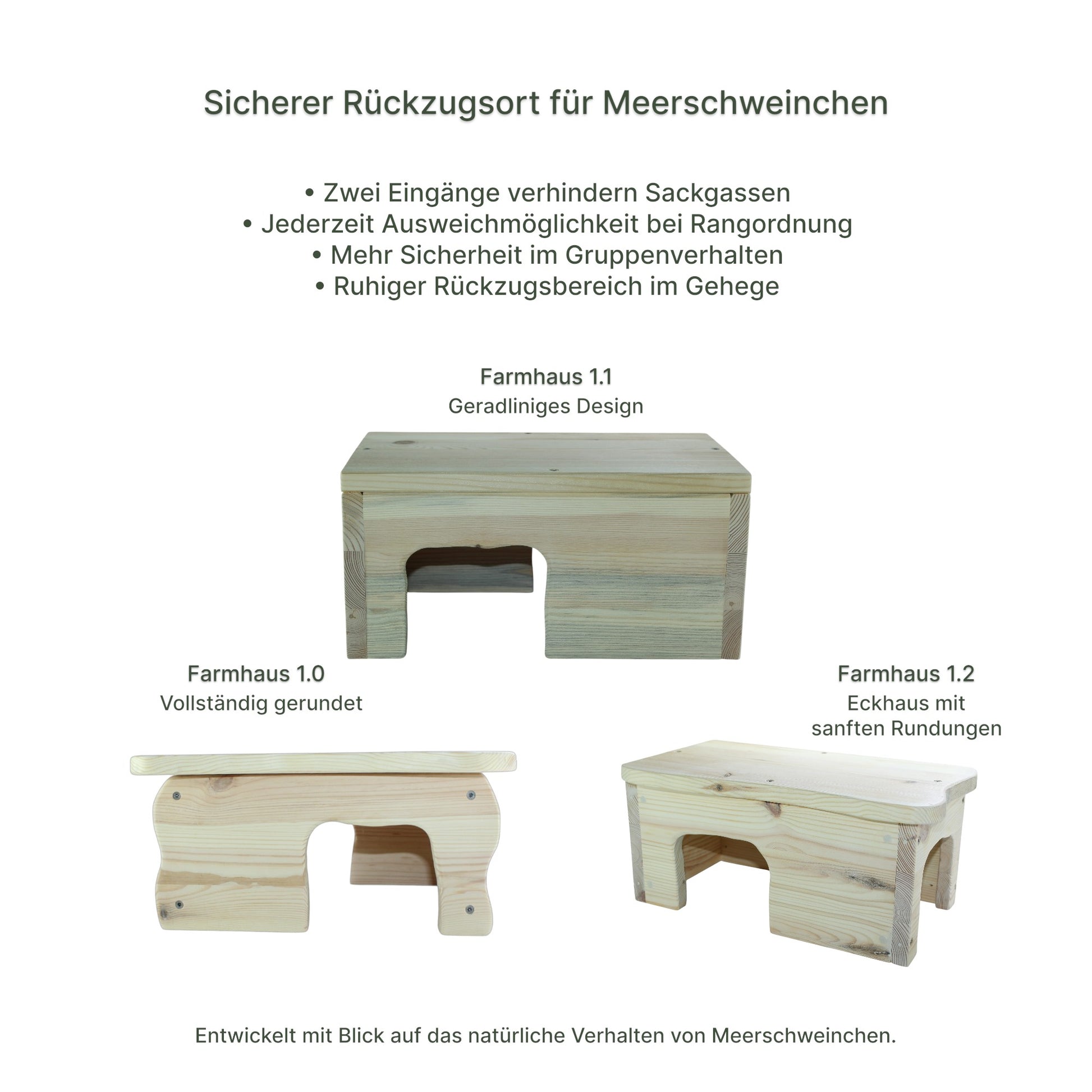 Detailansicht des Holz-Farmhauses mit sauber verarbeiteten Kanten