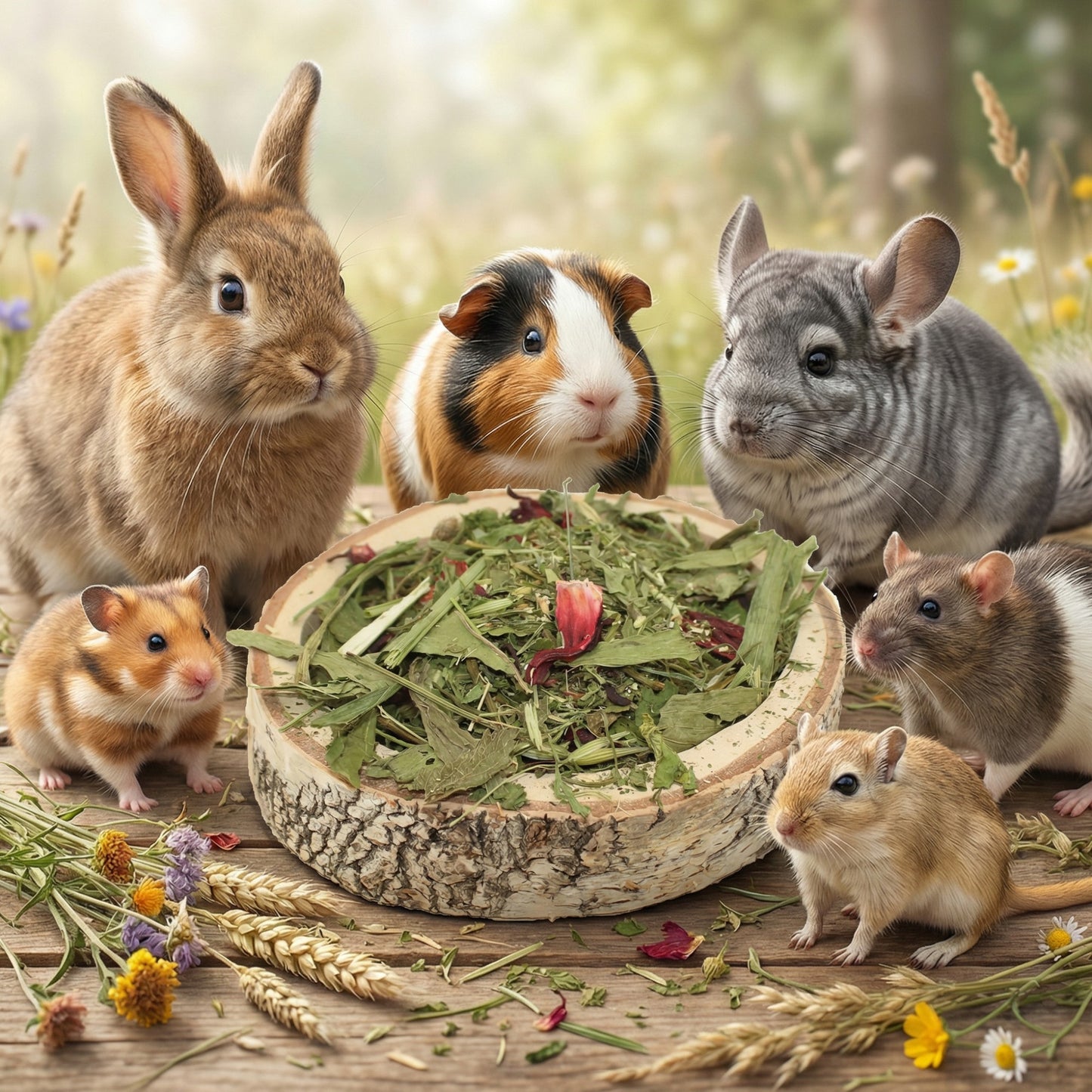 Aktiv-Kräutermix Nr. 3 – Aromatische Kräuter- & Blütenmischung für Nager & Kaninchen
