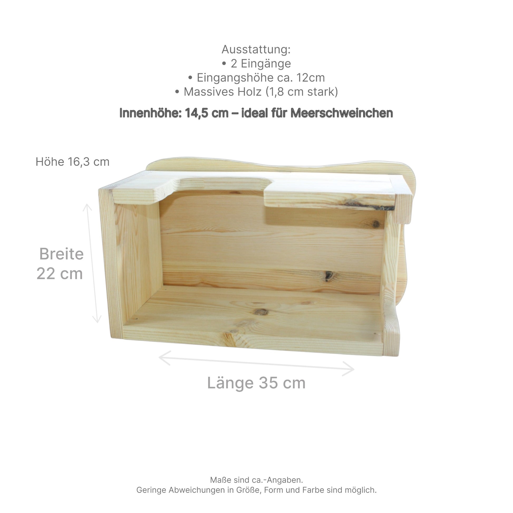 Handgefertigtes Farmhaus aus Holz mit stabilem Dach für Kleintiere
