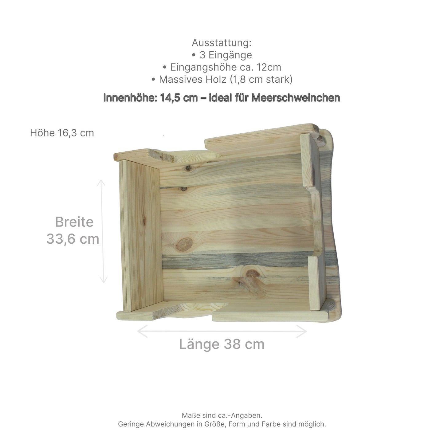 Handgefertigtes Farmhaus aus Holz mit stabilem Dach für Kleintiere
