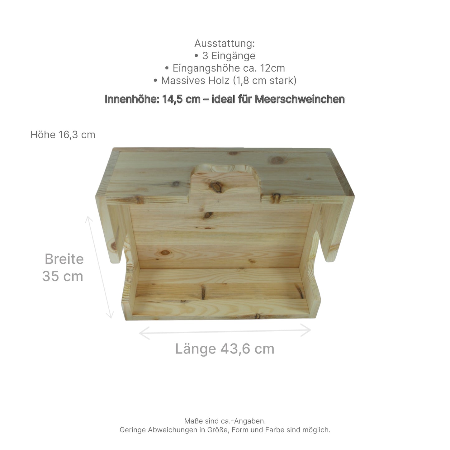Handgefertigtes Farmhaus aus Holz mit stabilem Dach für Kleintiere