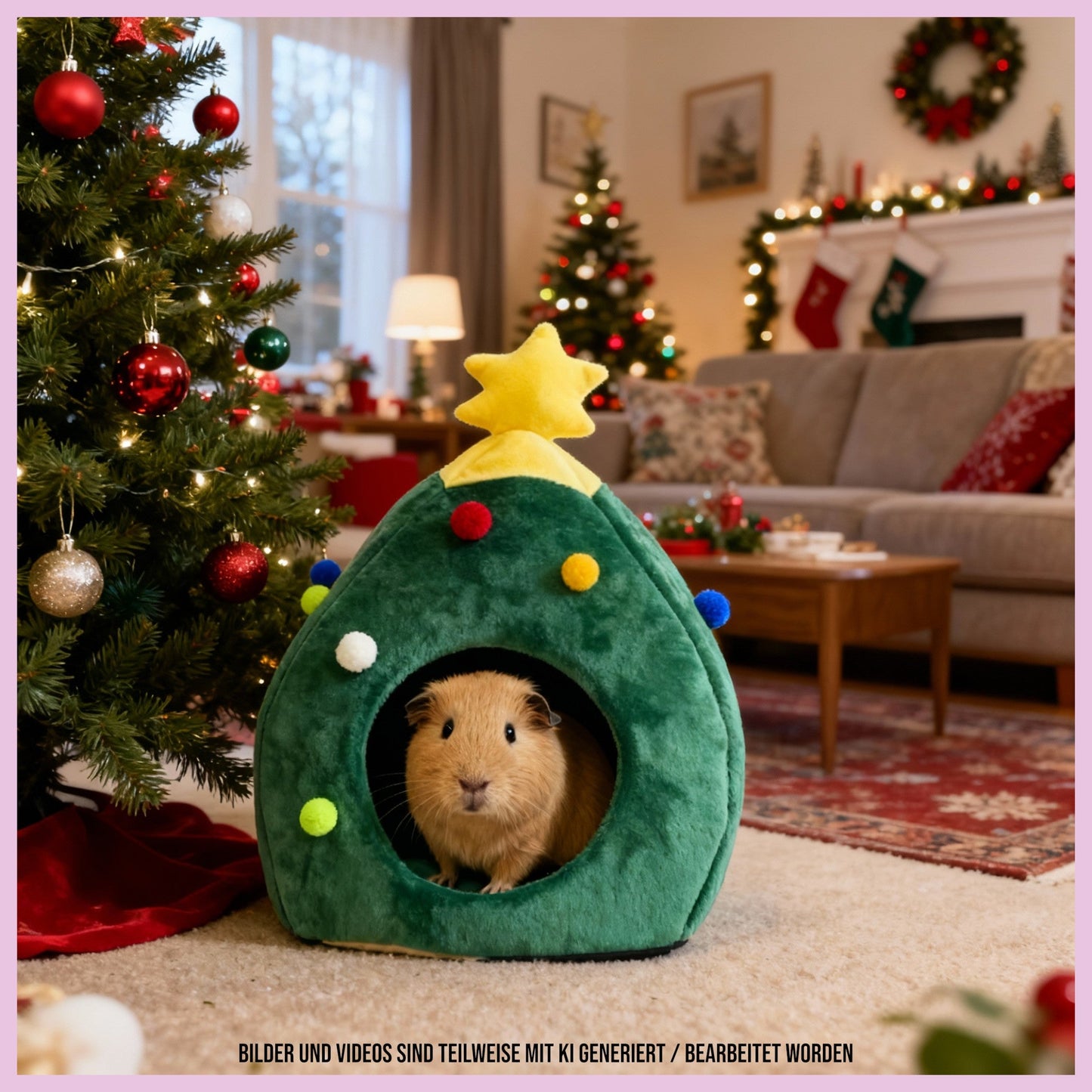 🎄 Oh Christmas Tree House – The cozy Christmas hideout for your guinea pigs