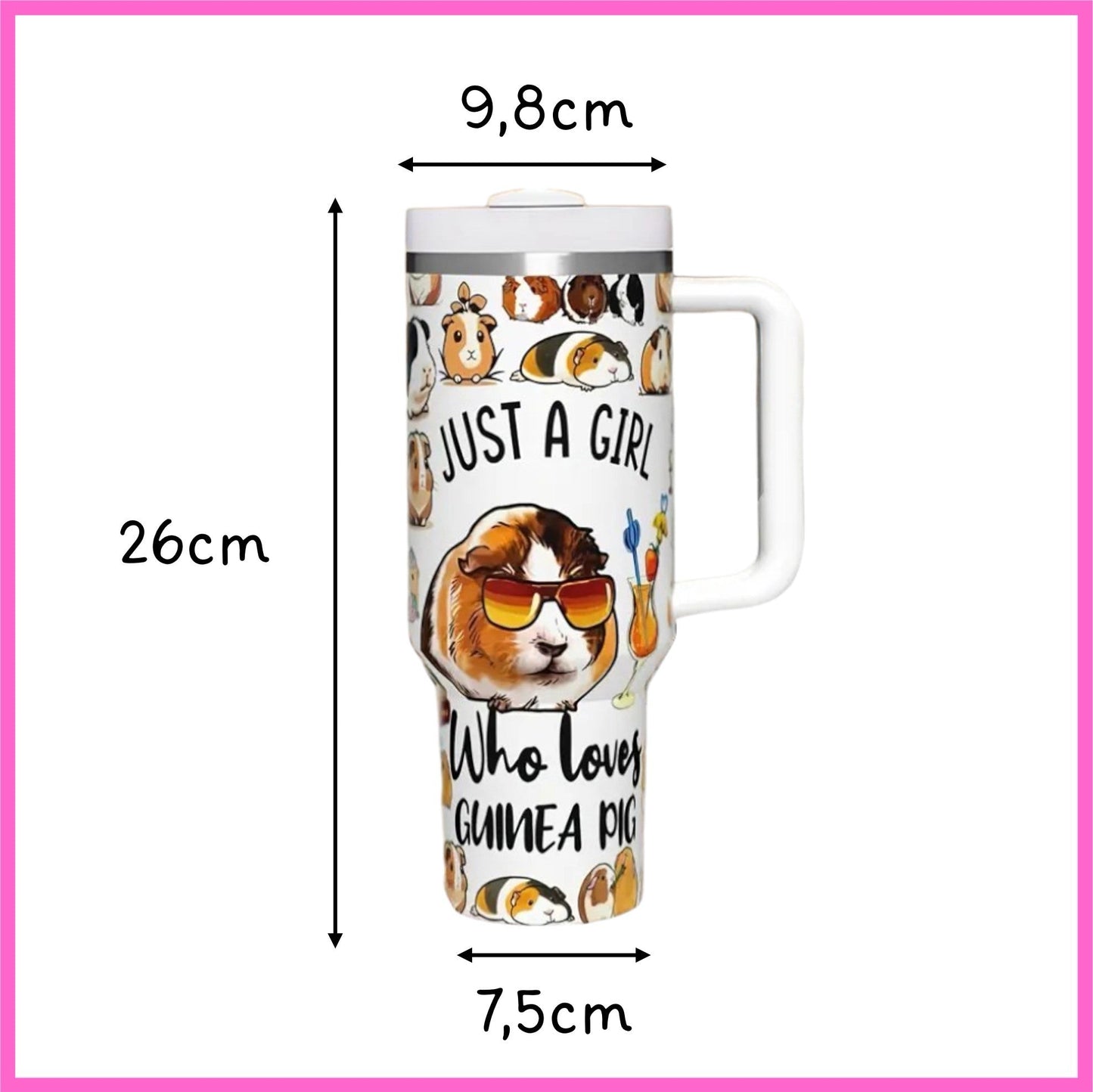 💕 Trendy Water Bottle Just a Girl Who Loves Guinea Pigs