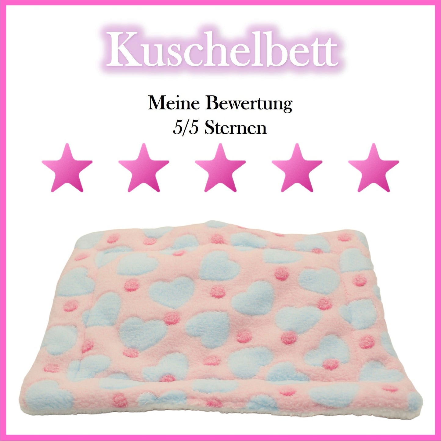 🤍Kuschelbett - Herzen Rosa