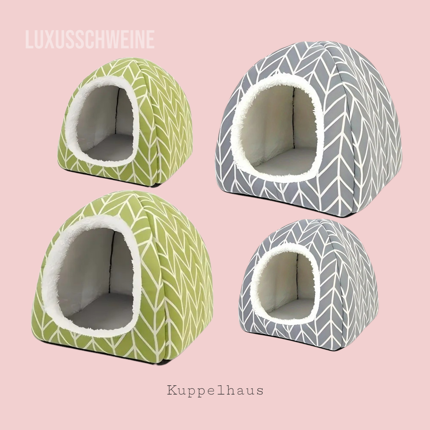 🏡 "Green-Gray" Dome House – A Cozy Hideaway for Your Guinea Pigs