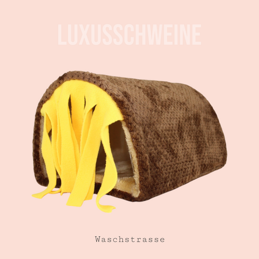 🚗🧼 Waschstraße Braun – Kuschelspaß für deine Meerschweinchen!